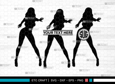 Sexy Woman Monogram, Sexy Woman Silhouette, Sexy Woman SVG, Sexy Lady Svg, Sexy Girl Svg, Striptease Svg, SB00404 SVG ETC Craft 