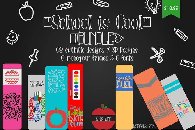 SF Throwback: School Is Cool Bundle Bundle So Fontsy Design Shop 