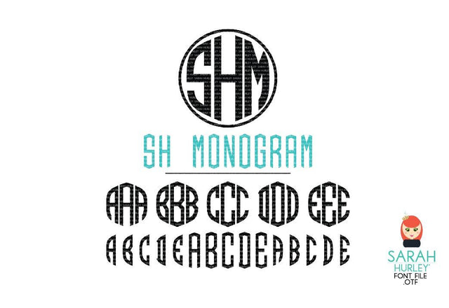 SH Monogram Font Font Sarah Hurley 