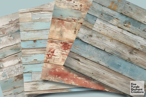 Shabby Wood Panel Texture Digital Pattern Fine Purple Elephant Creations 