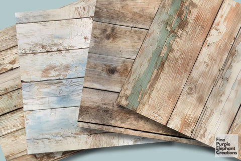 Shabby Wood Panel Texture Digital Pattern Fine Purple Elephant Creations 