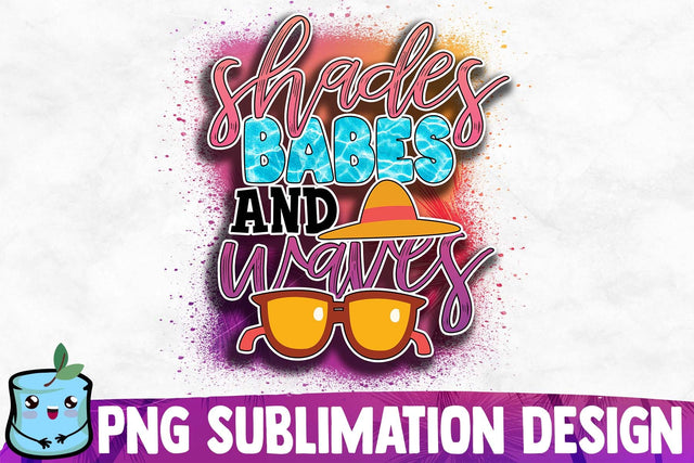 Shades Babes And Waves Sublimation Design Sublimation MintyMarshmallows 
