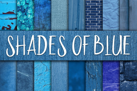 Shades of Blue Digital Paper Textures Sublimation Old Market 