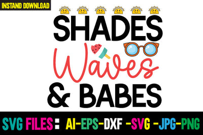Shades Waves & Babes SVG Cut File SVG Newmockups 