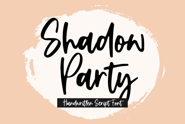 Shadow Party Handwritten Script Font Font Balpirick 