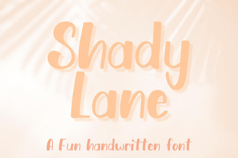 Shady Lane, Cute Handwritten Font Font Designing Digitals 