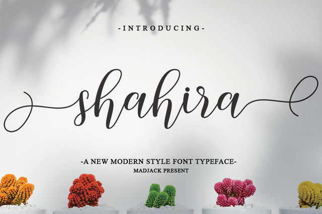 Shahira script Font muhammadzeky 