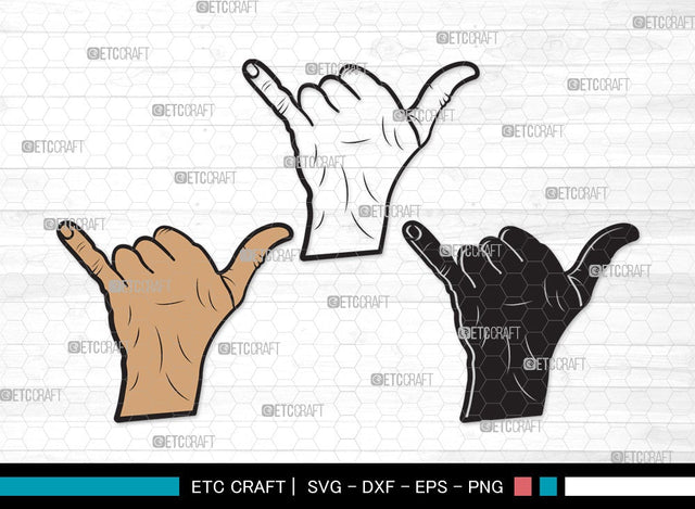 Shaka Brah SVG Cut File | Hang Loose Svg | Hands Svg | Finger Svg | Shaka Brah Clipart SVG ETC Craft 