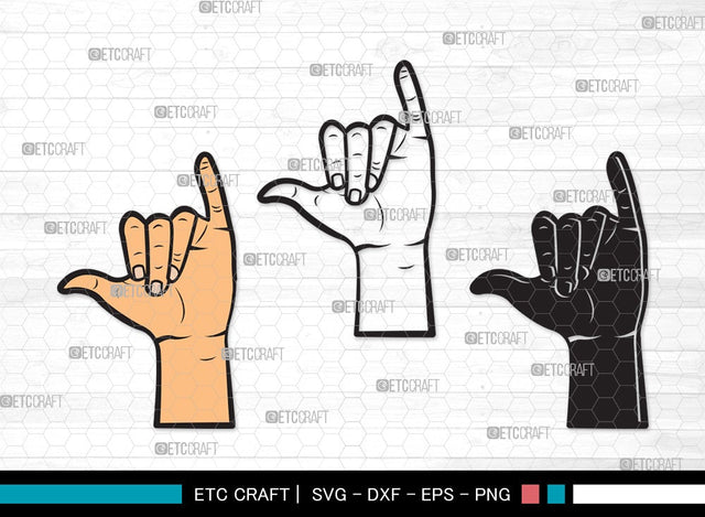 Shaka Brah SVG Cut File | Hang Loose Svg | Hands Svg | Finger Svg | Shaka Brah Clipart SVG ETC Craft 