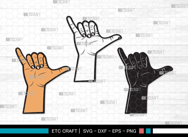 Shaka Brah SVG Cut File | Hang Loose Svg | Hands Svg | Finger Svg | Shaka Brah Clipart SVG ETC Craft 
