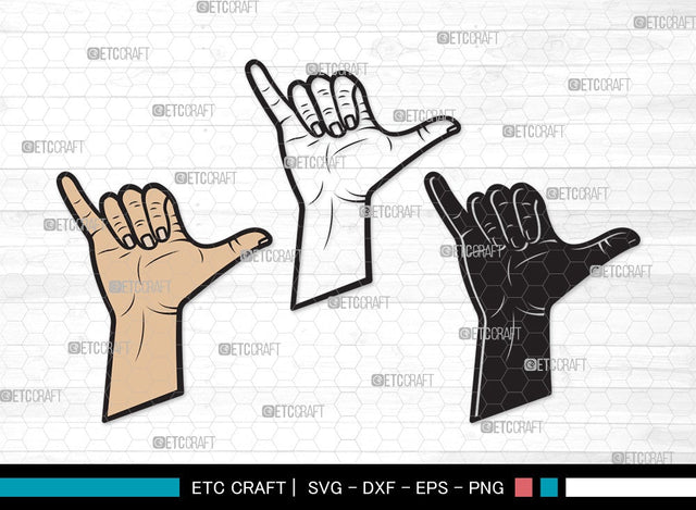 Shaka Brah SVG Cut File | Hang Loose Svg | Hands Svg | Finger Svg | Shaka Brah Clipart SVG ETC Craft 
