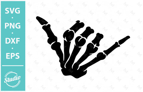 Shaka Skeleton Hand Svg, Png, Dxf, Skeleton hand Svg SVG SailorMoonDigitals 