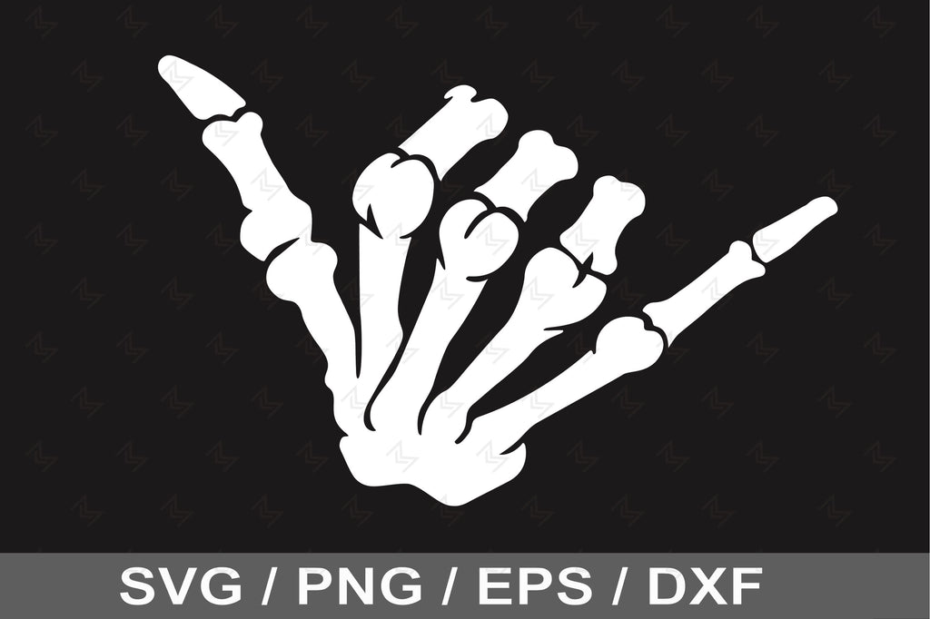 Shaka Skeleton Hand Svg, Png, Dxf, Skeleton hand Svg - So Fontsy