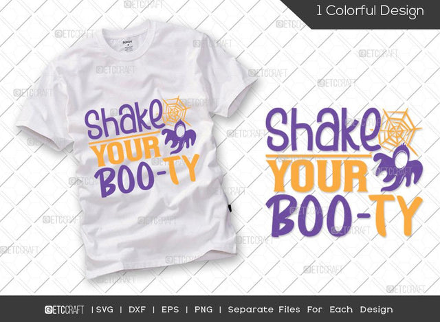 Shake Your Boo-ty SVG Cut File | Halloween Svg | Girl Boo Svg | Ghost Svg | Booty Svg | Ghoul Svg | Halloween T-shirt Design SVG ETC Craft 