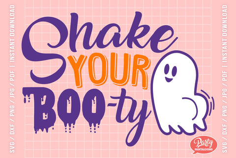 SHAKE YOUR BOOTY SVG | cute ghost | Halloween SVG | funny Halloween SVG Partypantaloons 
