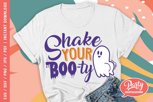 SHAKE YOUR BOOTY SVG | cute ghost | Halloween SVG | funny Halloween SVG Partypantaloons 