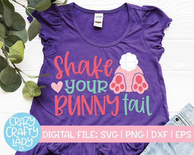 Shake Your Bunny Tail | Easter SVG Cut File SVG Crazy Crafty Lady Co. 