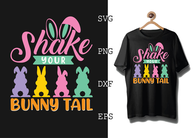 Shake your bunny tail Svg, Bunny Babe Easter Svg, Bunny Svg, Welcome Spring Svg SVG DesignTShirt 