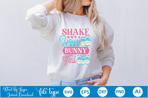 Shake Your Bunny Tail SVG Cut File SVGs,Quotes and Sayings,Food & Drink,On Sale, Print & Cut SVG DesignPlante 503 