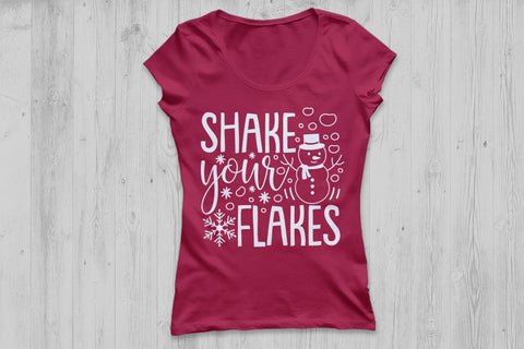 Shake Your Flakes| Christmas Snowman SVG Cutting Files. SVG CosmosFineArt 