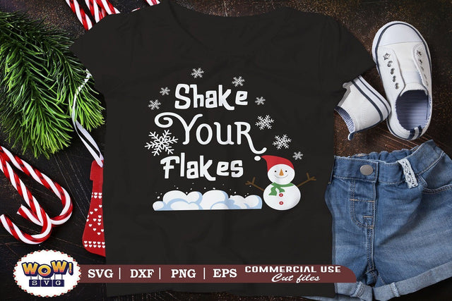 Shake your flakes Svg, Snow Svg, Winter Svg, Dxf, Png SVG Wowsvgstudio 