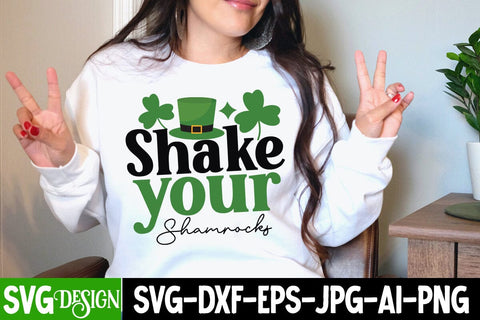 Shake Your Shamrocks SVG Cut File, Shake Your Shamrocks SVG Design SVG BlackCatsMedia 