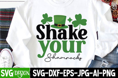 Shake Your Shamrocks SVG Cut File, Shake Your Shamrocks SVG Design SVG BlackCatsMedia 