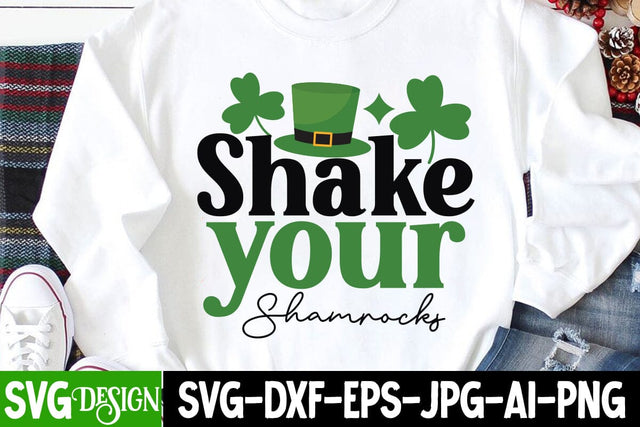 Shake Your Shamrocks SVG Cut File, Shake Your Shamrocks SVG Design SVG BlackCatsMedia 