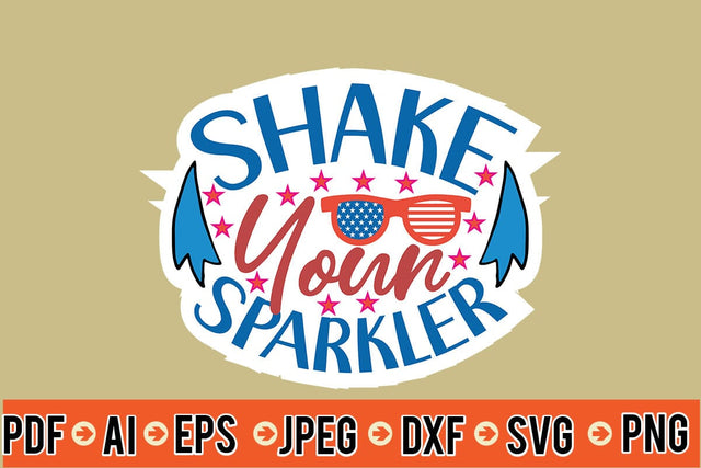 Shake Your Sparkler Sticker SVG SVG MStudio 