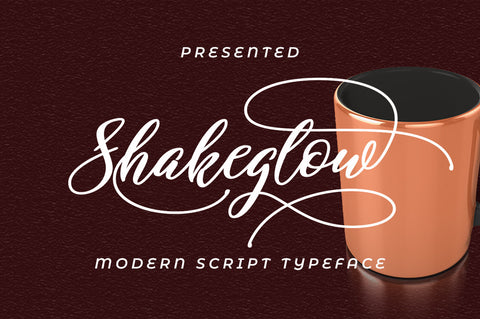 Shakeglow script Font Akrt Std 