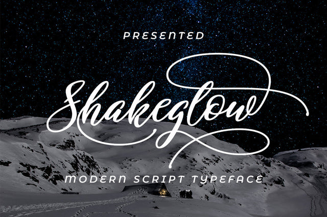 Shakeglow script Font Akrt Std 