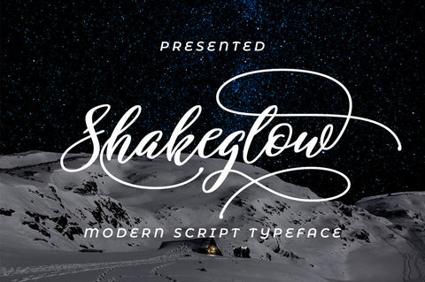 Shakeglow script Font Akrt Std 