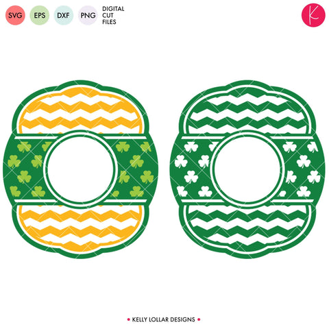 Shamrock Bar Monogram Frame SVG Kelly Lollar Designs 