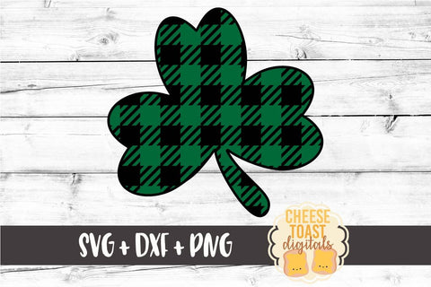 Shamrock - Buffalo Plaid - St. Patrick's Day SVG PNG DXF Cut Files SVG Cheese Toast Digitals 