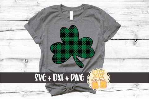 Shamrock - Buffalo Plaid - St. Patrick's Day SVG PNG DXF Cut Files SVG Cheese Toast Digitals 