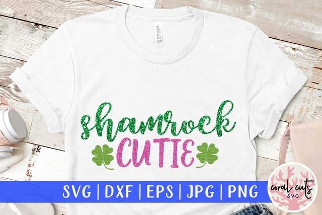 Shamrock Cutie - St Patricks Day SVG EPS DXF PNG SVG CoralCutsSVG 