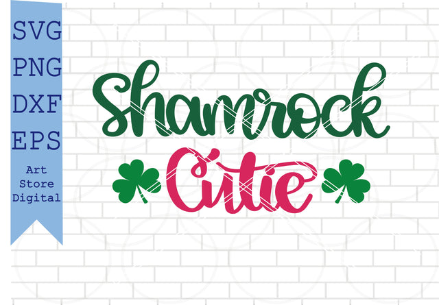 Shamrock Cutie Svg, St Patrick’s Day Svg Png, Dxf, Eps Cut Files SVG Artstoredigital 