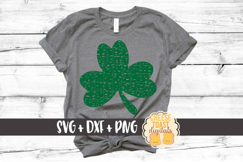 Shamrock - Distressed - St. Patrick's Day SVG PNG DXF Cut Files SVG Cheese Toast Digitals 