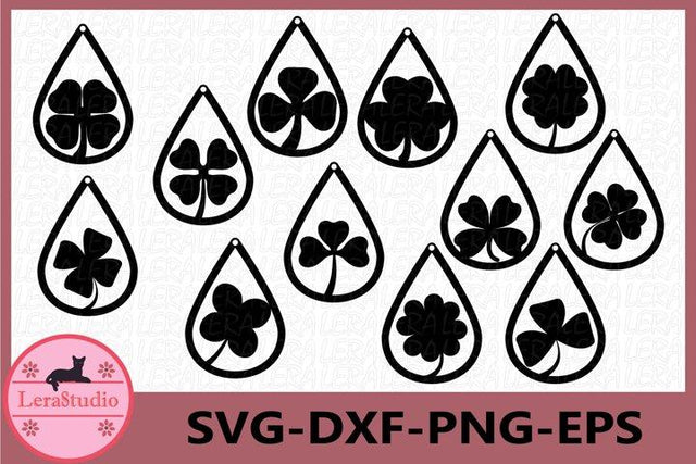 Shamrock Earrings svg SVG Lerastudio 