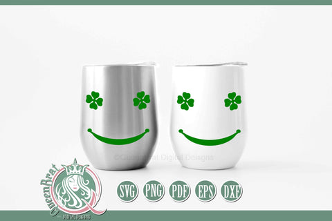 Shamrock Face SVG SVG QueenBrat Digital Designs 