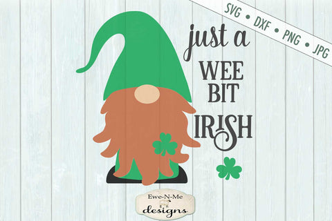 Shamrock Gnome - Wee Bit Irish - St.Patrick - SVG SVG Ewe-N-Me Designs 