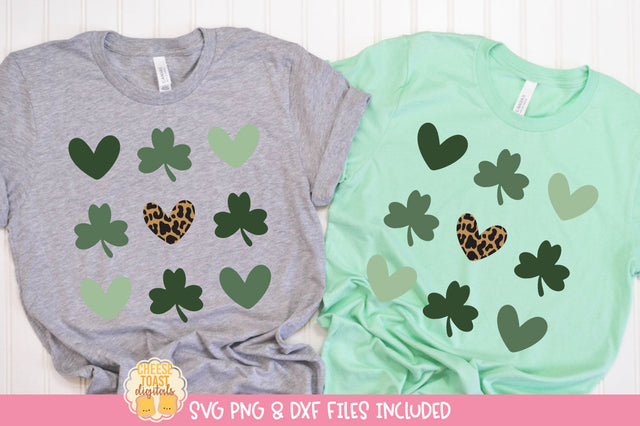 Shamrock Heart SVG | Leopard Print St Patrick's Day Shirt SVG Cheese Toast Digitals 