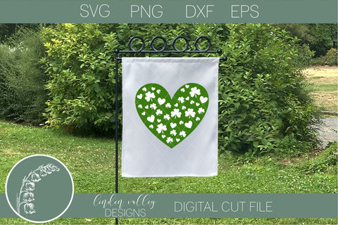 Shamrock Heart|Shamrock Cut Out|Hearts|Shamrocks SVG Linden Valley Designs 