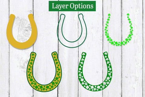 Shamrock Horseshoe SVG SVG B Renee Design 