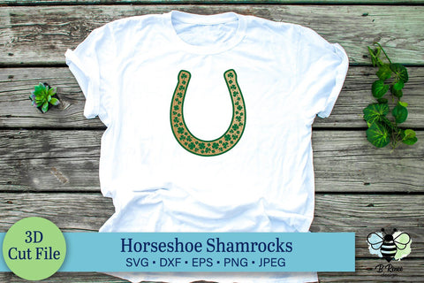 Shamrock Horseshoe SVG SVG B Renee Design 