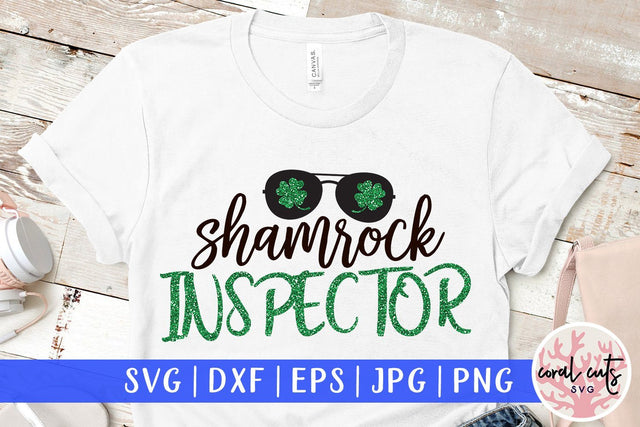 Shamrock Inspector - St Patricks Day SVG EPS DXF PNG SVG CoralCutsSVG 