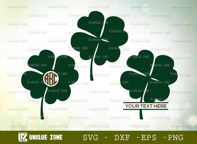 Shamrock Leaf SVG Cut File, Leaf Svg, Shamrock Svg, Clover Svg, Trefoil Svg, Four Leaf Svg, Shamrock Leaf Silhouette, SVG Unique Zone 