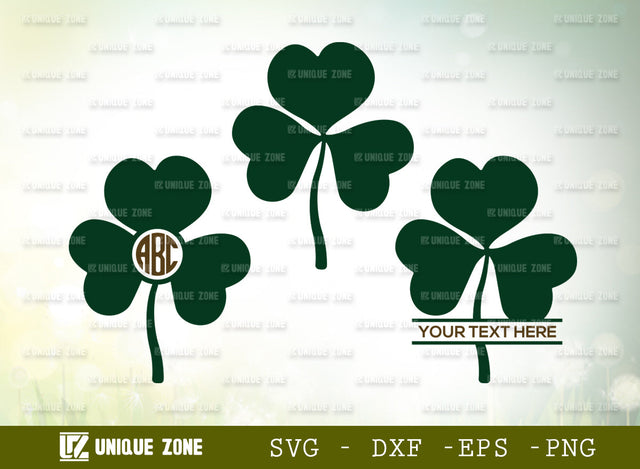 Shamrock Leaf SVG Cut File, Leaf Svg, Shamrock Svg, Clover Svg, Trefoil Svg, Four Leaf Svg, Shamrock Leaf Silhouette, SVG Unique Zone 