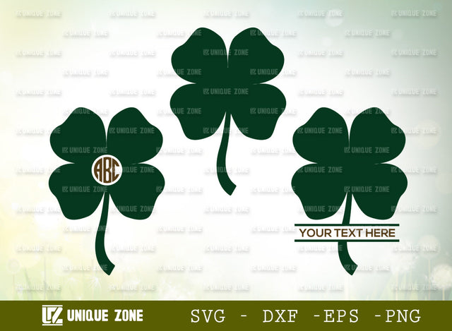 Shamrock Leaf SVG Cut File, Leaf Svg, Shamrock Svg, Clover Svg, Trefoil Svg, Four Leaf Svg, Shamrock Leaf Silhouette, SVG Unique Zone 
