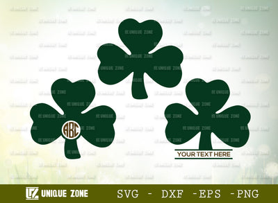Shamrock Leaf SVG Cut File, Leaf Svg, Shamrock Svg, Clover Svg, Trefoil Svg, Four Leaf Svg, Shamrock Leaf Silhouette, SVG Unique Zone 